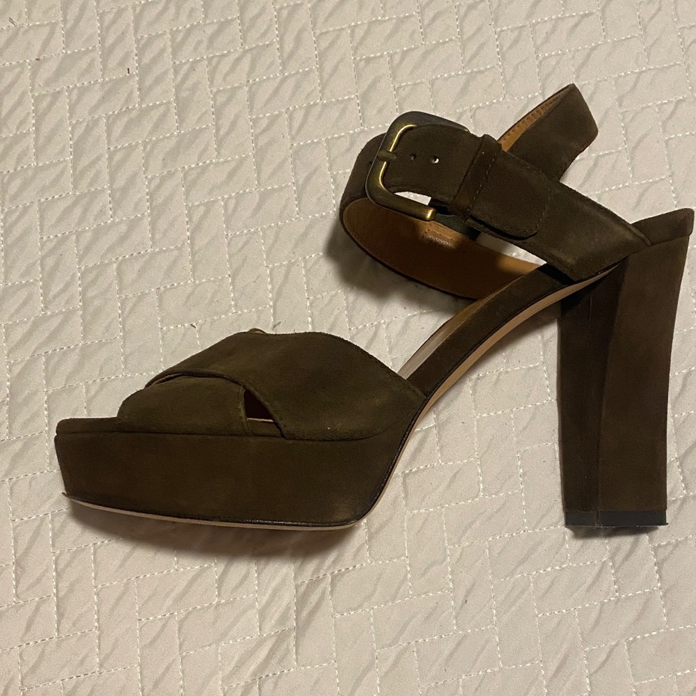 Stuart Weitzman olive Platform Heels - image 3